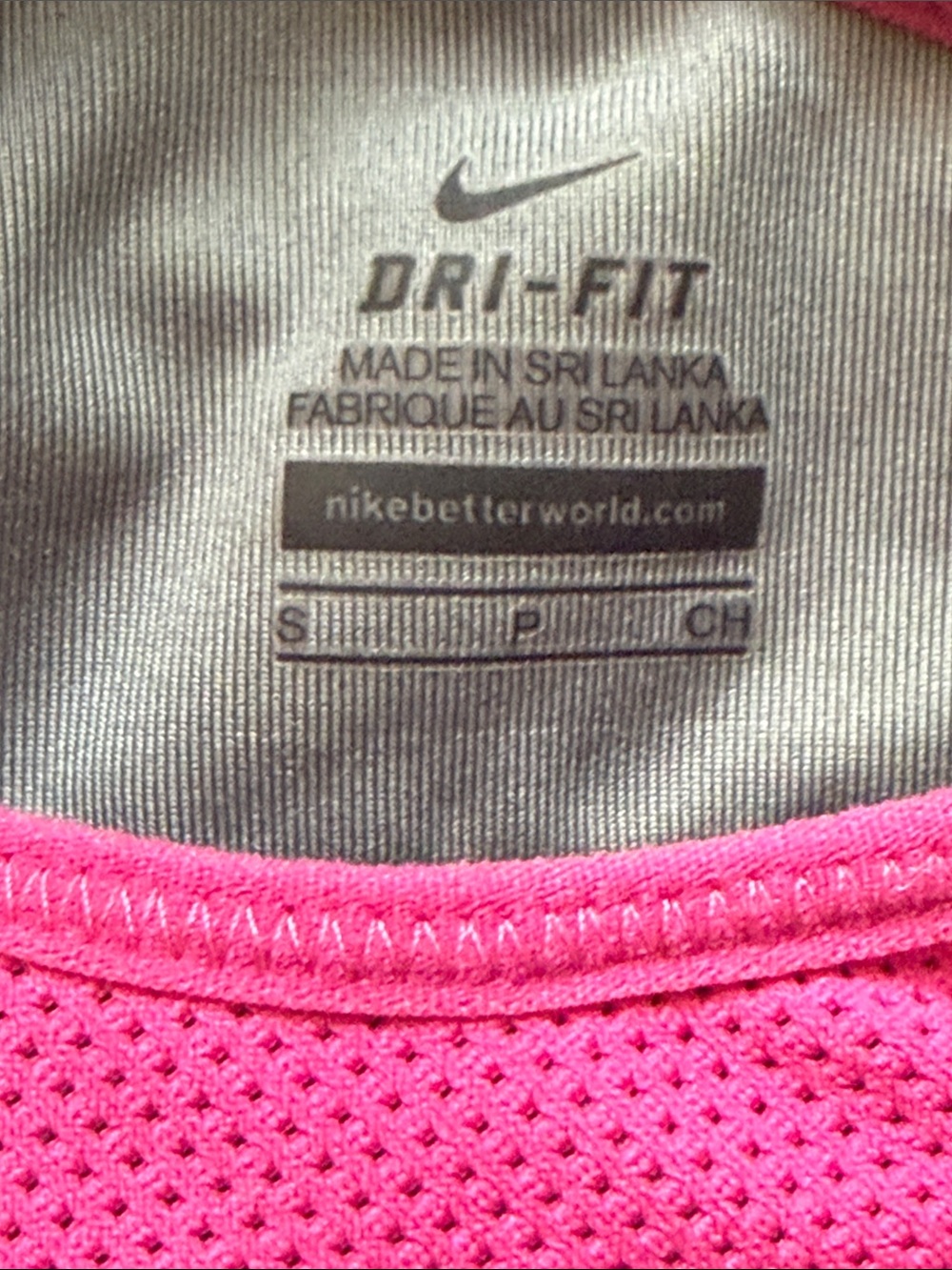 Nike Women's Pink Abstract Racerback Tank, size small - Picture 6 of 7